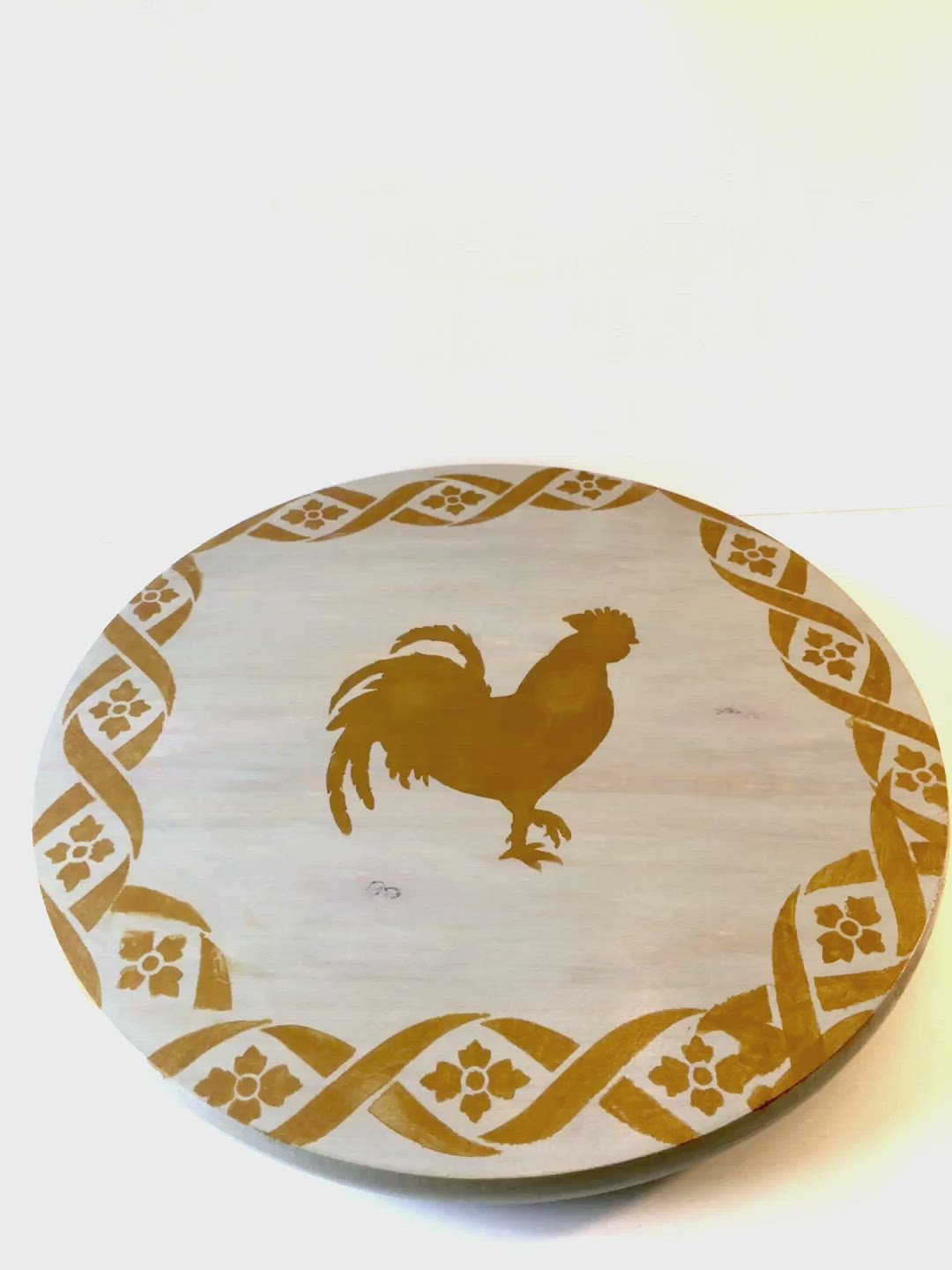 Rooster Lazy Susan Turntable 18"