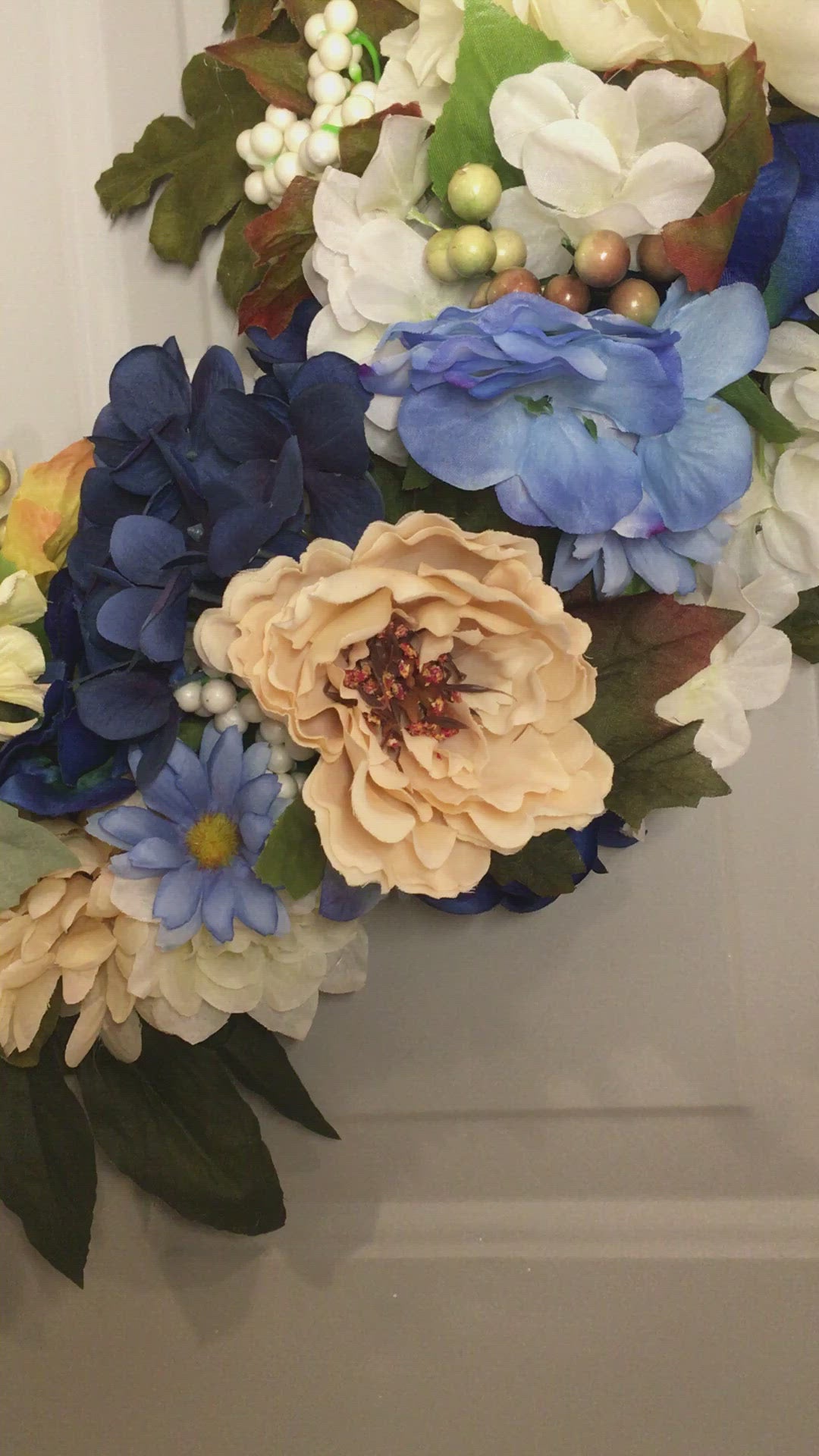 Blue Cloud Floating Wreath!  26"