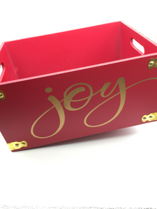 Christmas Wood Box JOY