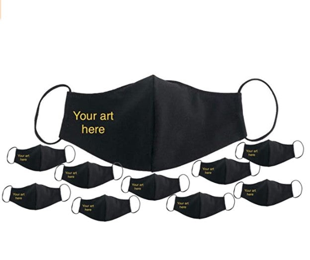 Custom Face Masks | Personalize w/Text Image Logo | Washable Reusable Cloth Mask