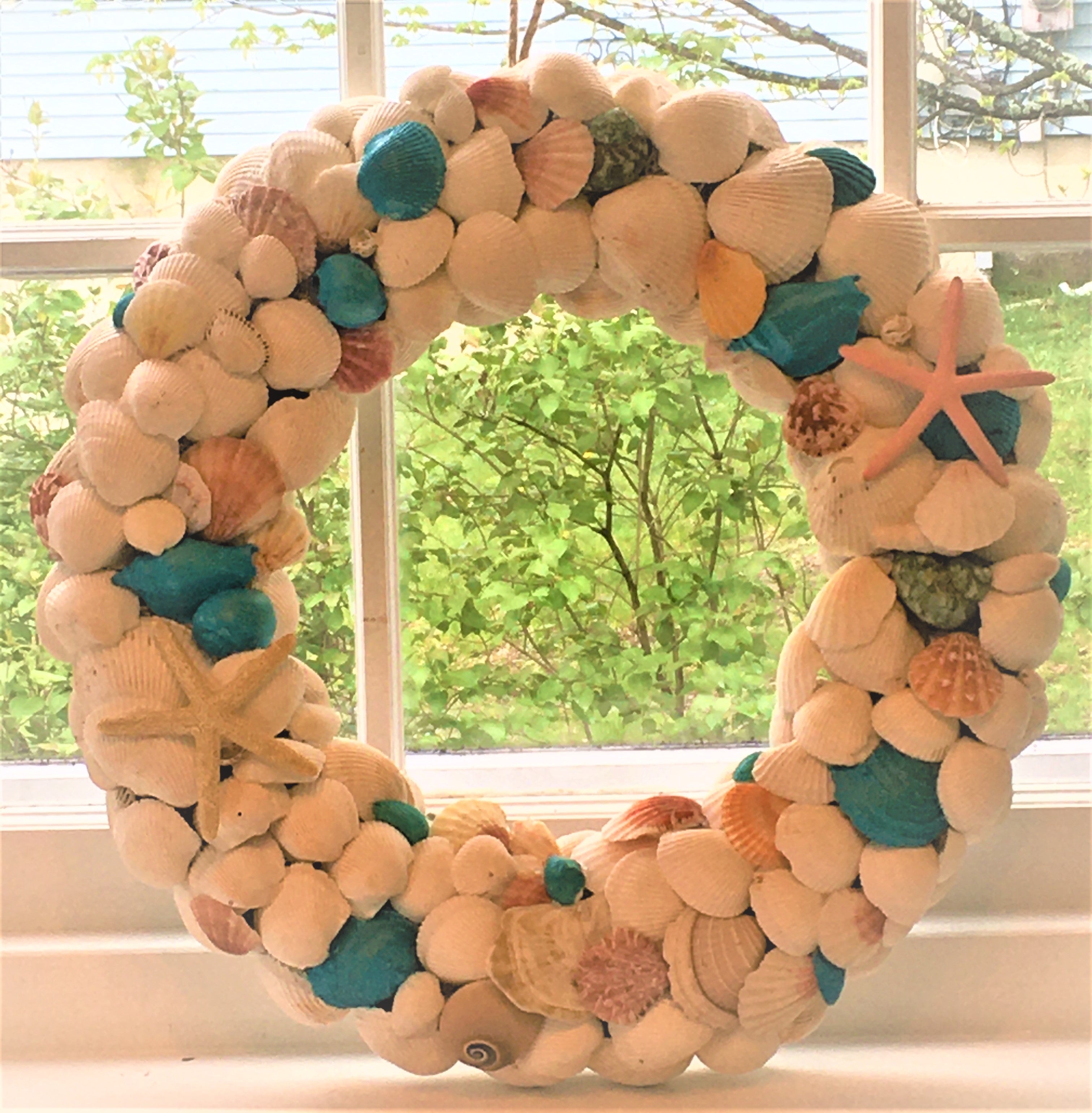 Sea Shell Wreath, Home Decor 18" x 4" depth