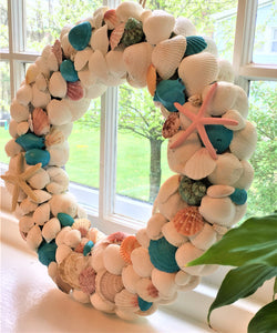 Sea Shell Wreath, Home Decor 18" x 4" depth