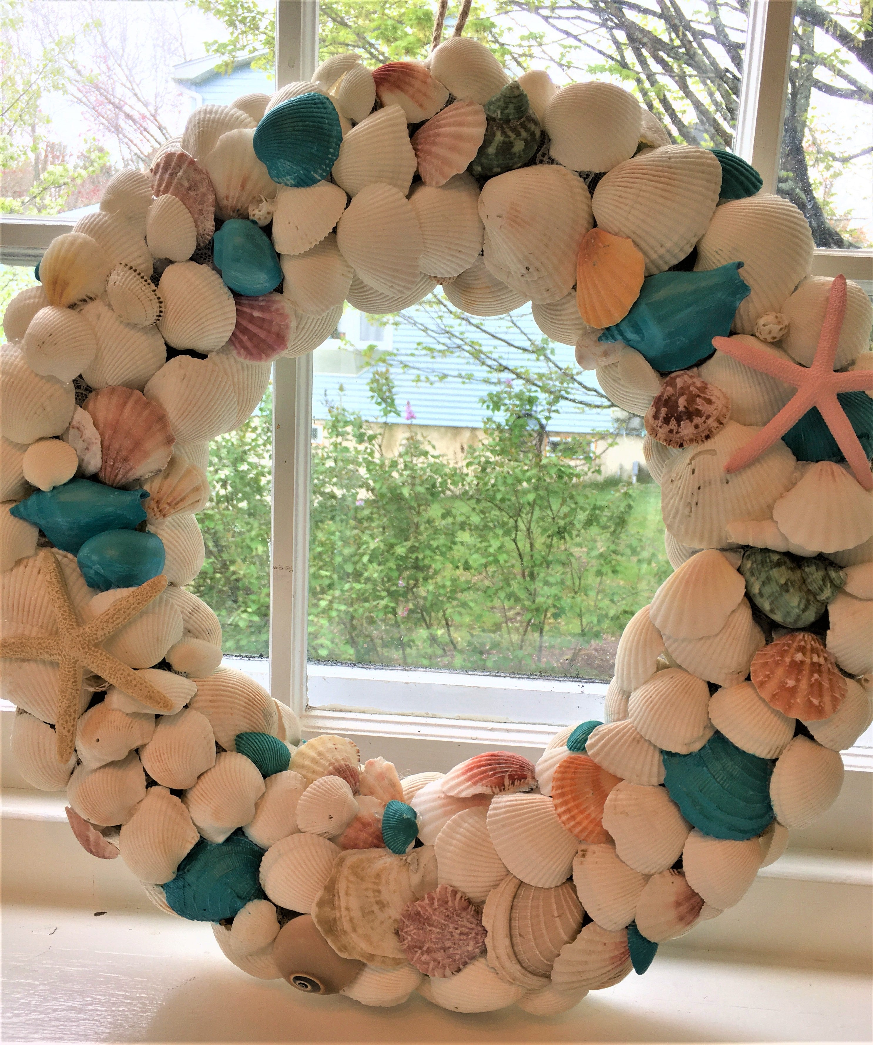 Sea Shell Wreath, Home Decor 18" x 4" depth