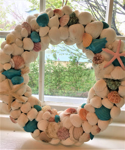 Sea Shell Wreath, Home Decor 18" x 4" depth