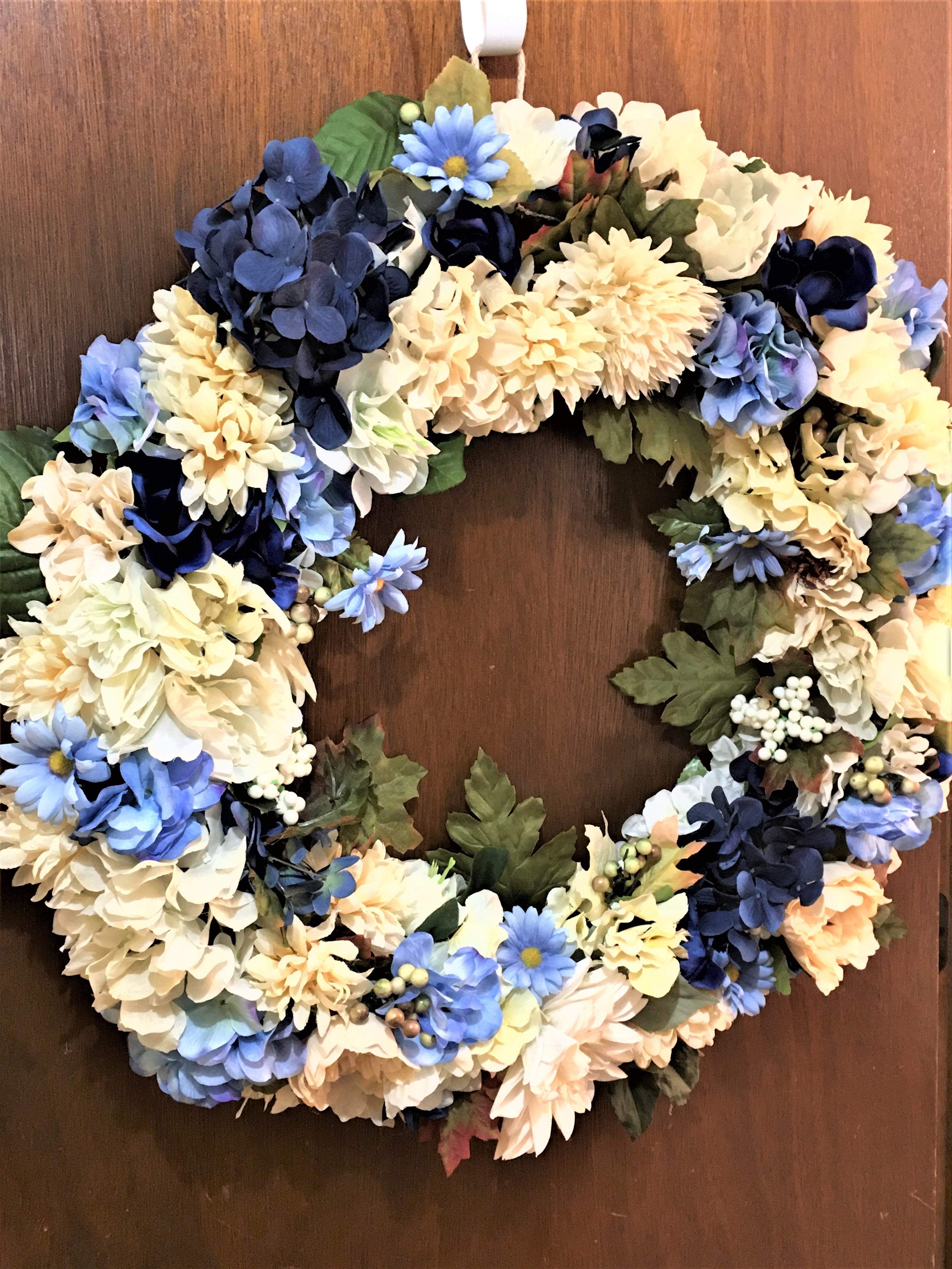 Blue Cloud Floating Wreath!  26"