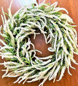 Cattail Spring-Summer Wreath- Front door Wreath- 26 inches Diameter