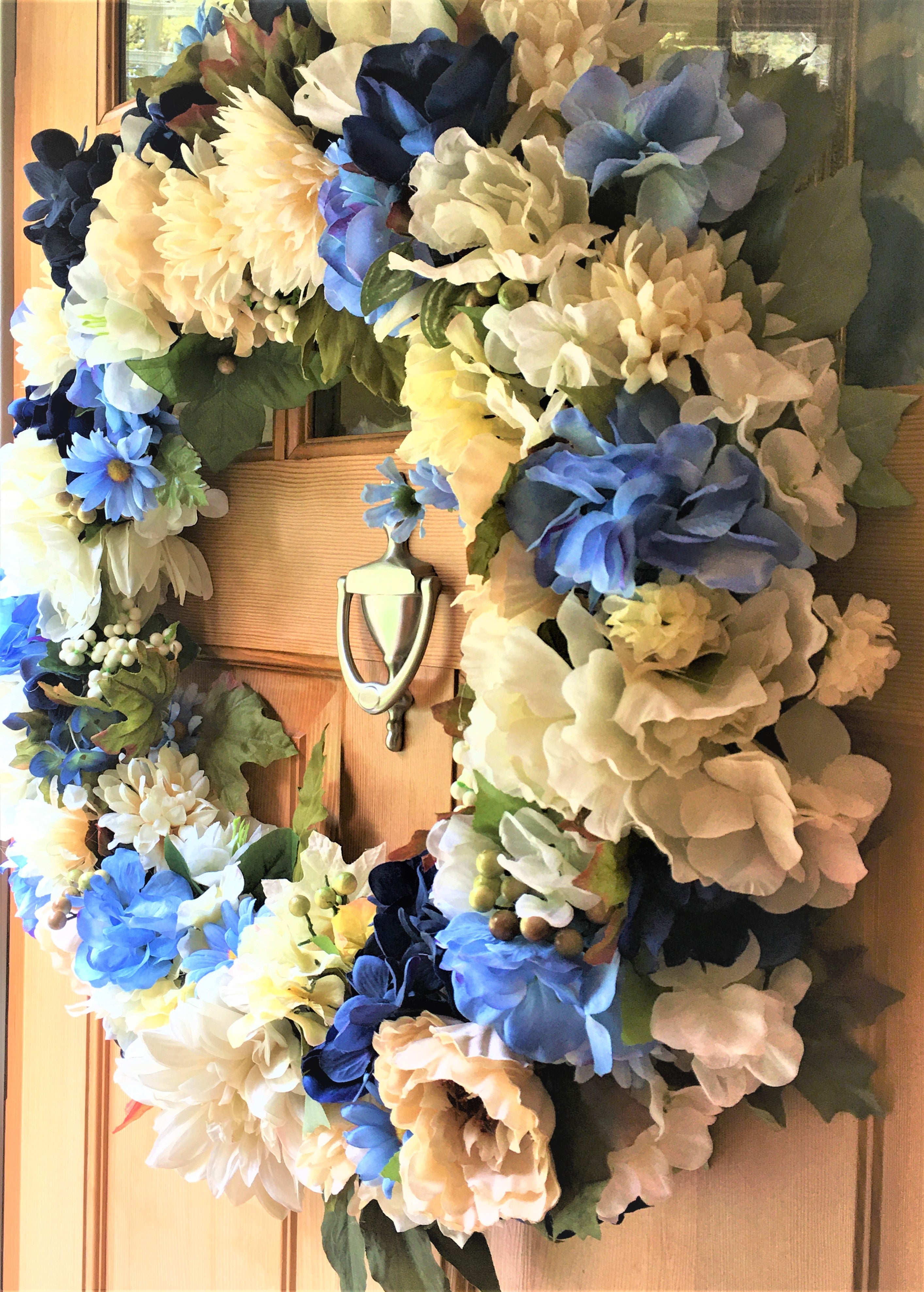 Blue Cloud Floating Wreath!  26"
