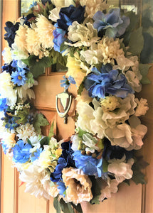 Blue Cloud Floating Wreath!  26"