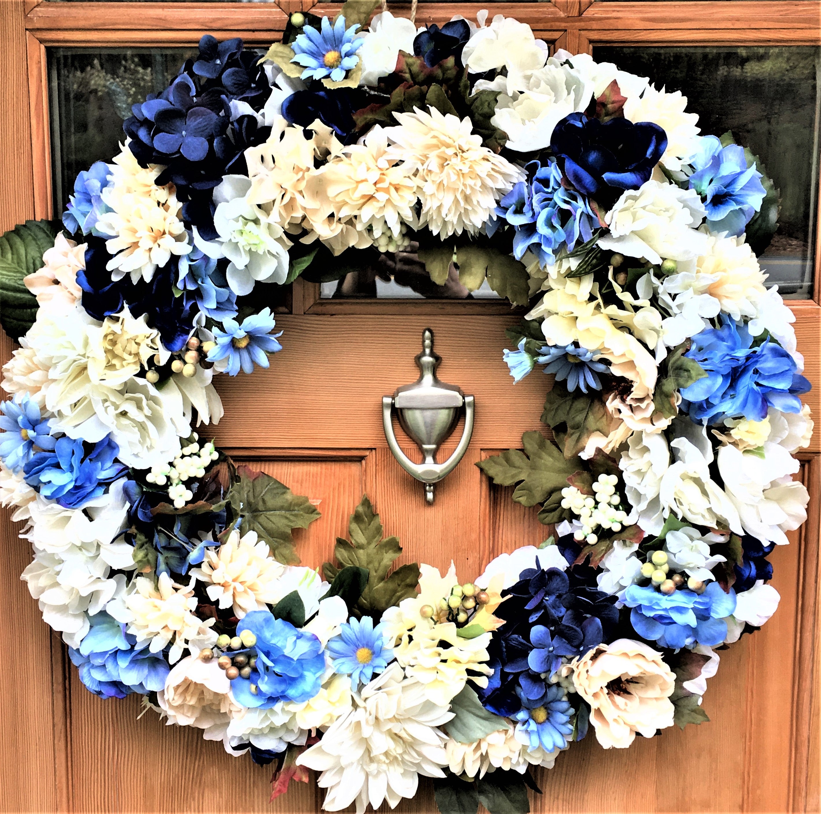 Blue Cloud Floating Wreath!  26"