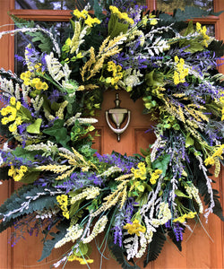Spider Plant And Fern Wreath 33"H X 33" W