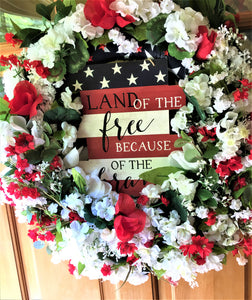 Patriotic Wreath - Veterans Day - Independence's Day 26"