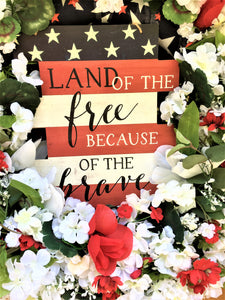 Patriotic Wreath - Veterans Day - Independence's Day 26"