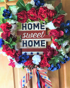 Home Sweet Home Wreath 25"