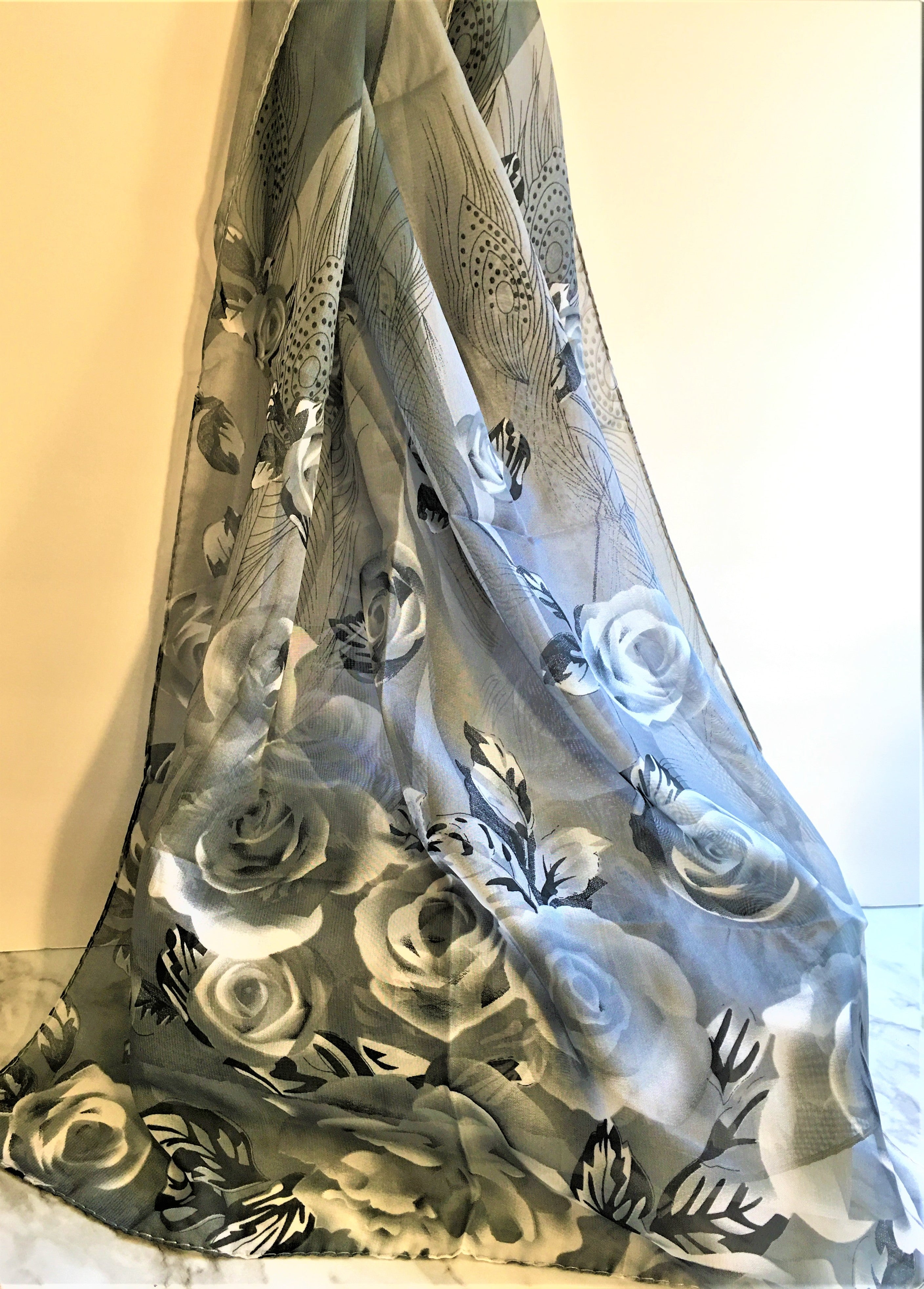 Summer Garden Scarves, 58" L X 20W  see different varietys of design and colors