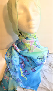 Summer Garden Scarf 58 x 20"
