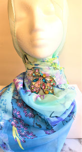 Summer Garden Scarves, 58" L X 20W  see different varietys of design and colors