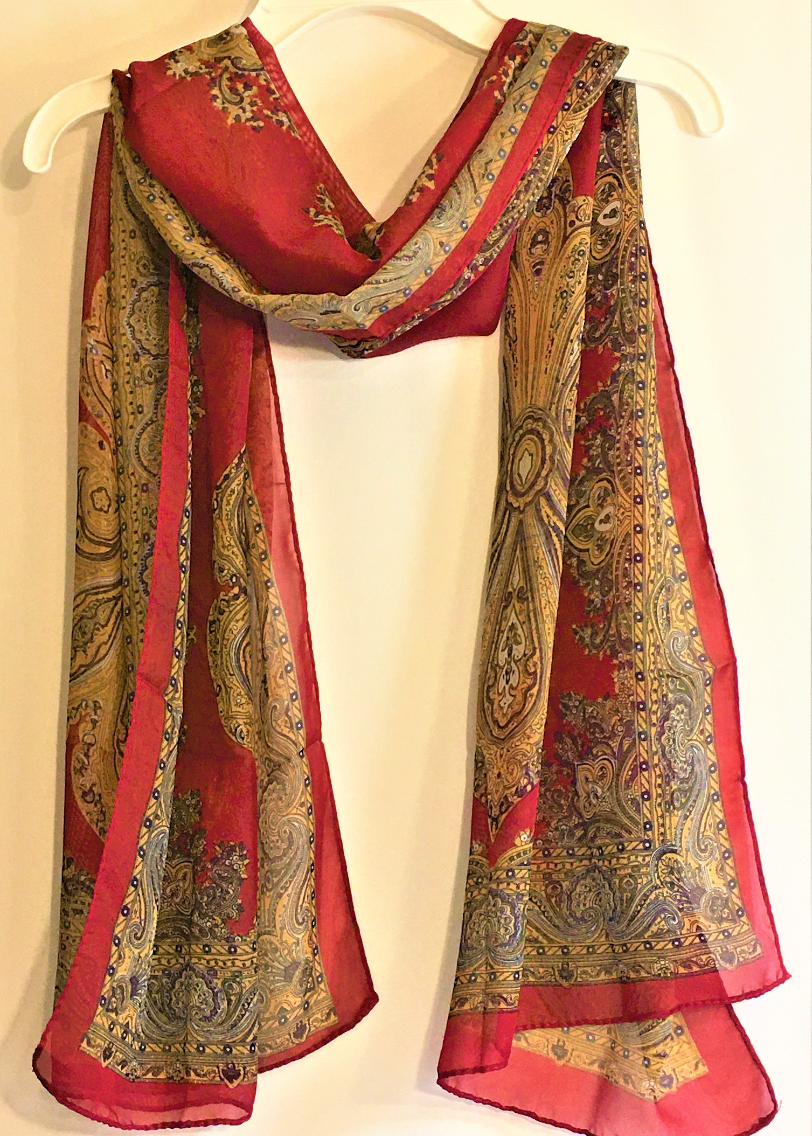 Summer Garden Scarves, 58" L X 20W  see different varietys of design and colors