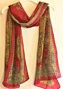 Summer Garden Scarves, 58" L X 20W  see different varietys of design and colors