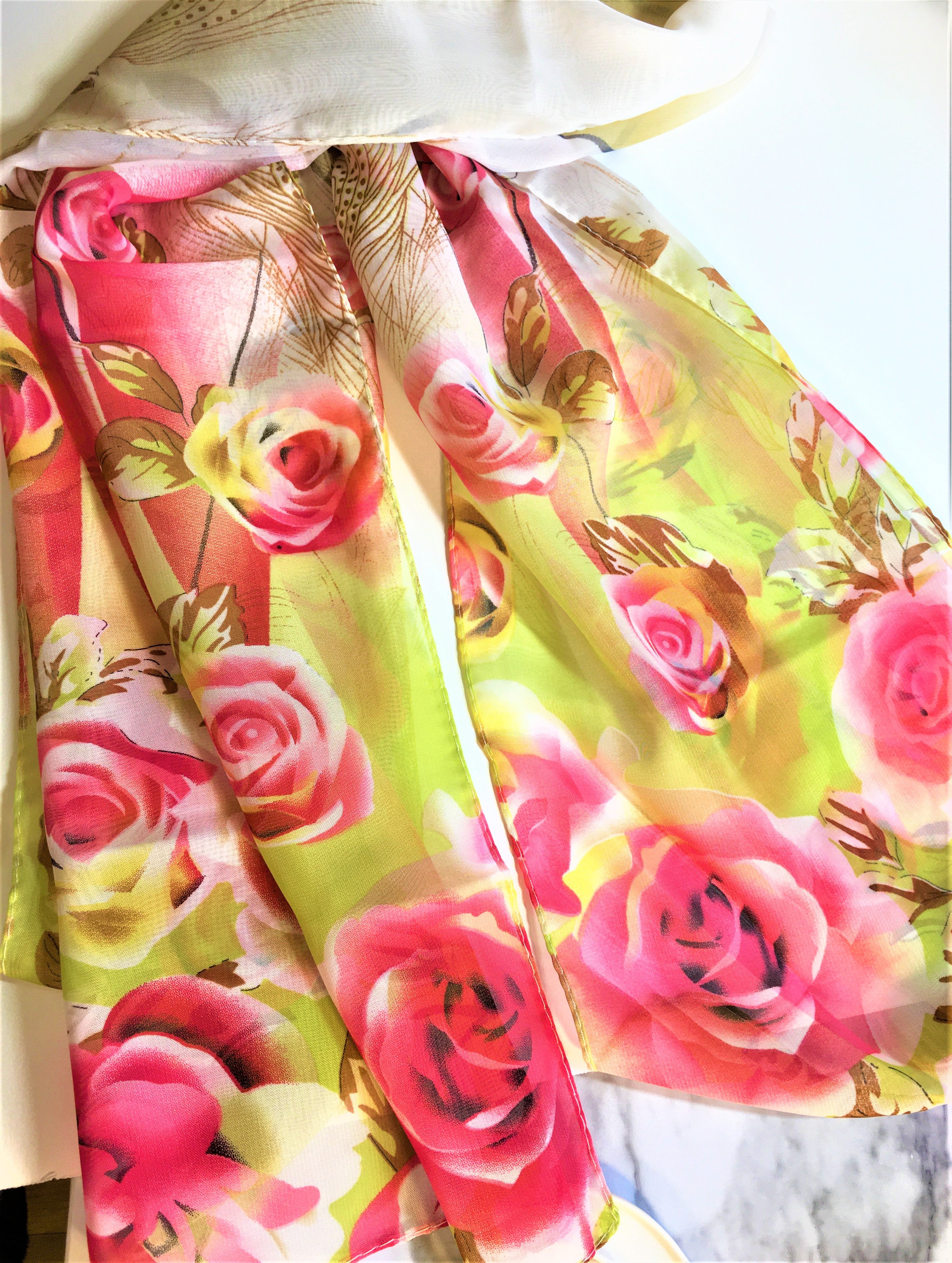 Summer Garden Scarves, 58" L X 20W  see different varietys of design and colors