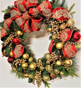 Festive Luxury Christmas Wreath 30"