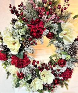 White Xmas Wreath 27"