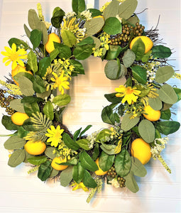 Lemon Spring/Summer Wreath 24"