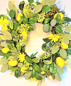 Lemon Spring/Summer Wreath 24"