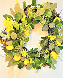 Lemon Spring/Summer Wreath 24"