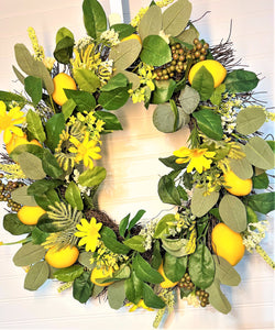 Lemon Spring/Summer Wreath 24"