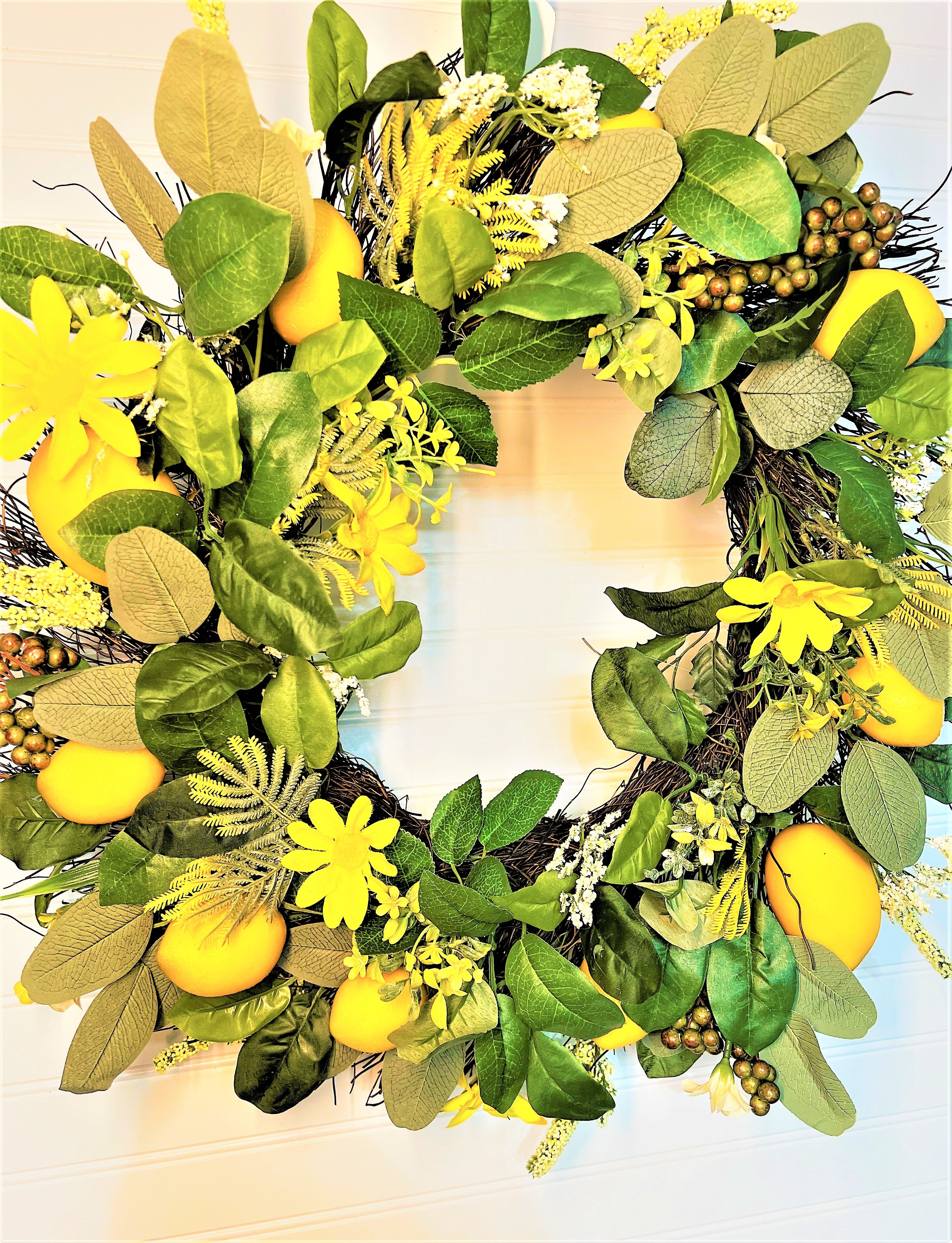 Lemon Spring/Summer Wreath 24"