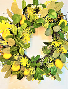 Lemon Spring/Summer Wreath 24"