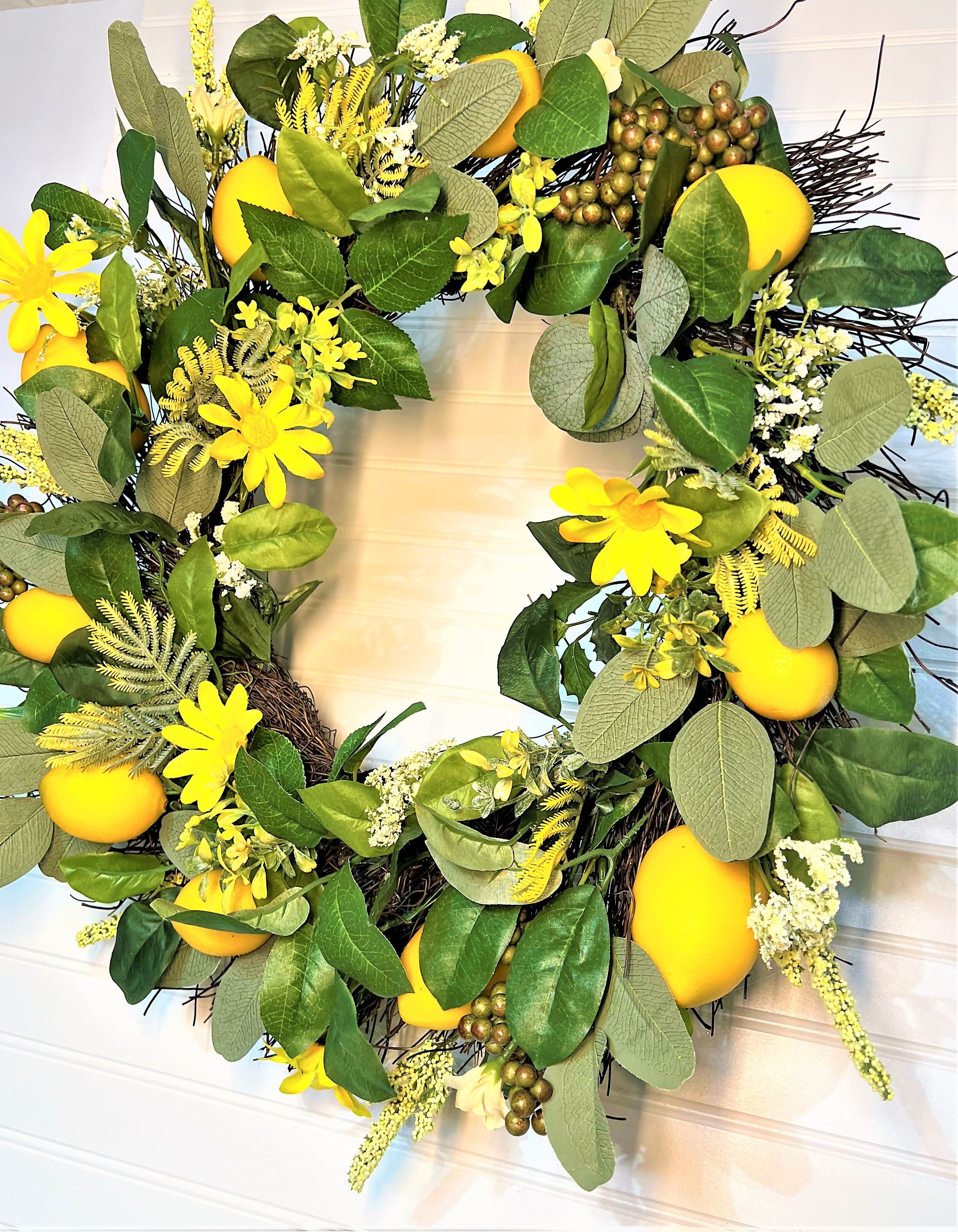 Lemon Spring/Summer Wreath 24"