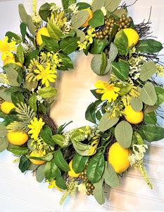 Lemon Spring/Summer Wreath 24"