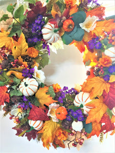 Fall Harvest Berry Wreath,  26"