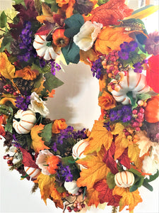 Fall Harvest Berry Wreath,  26"