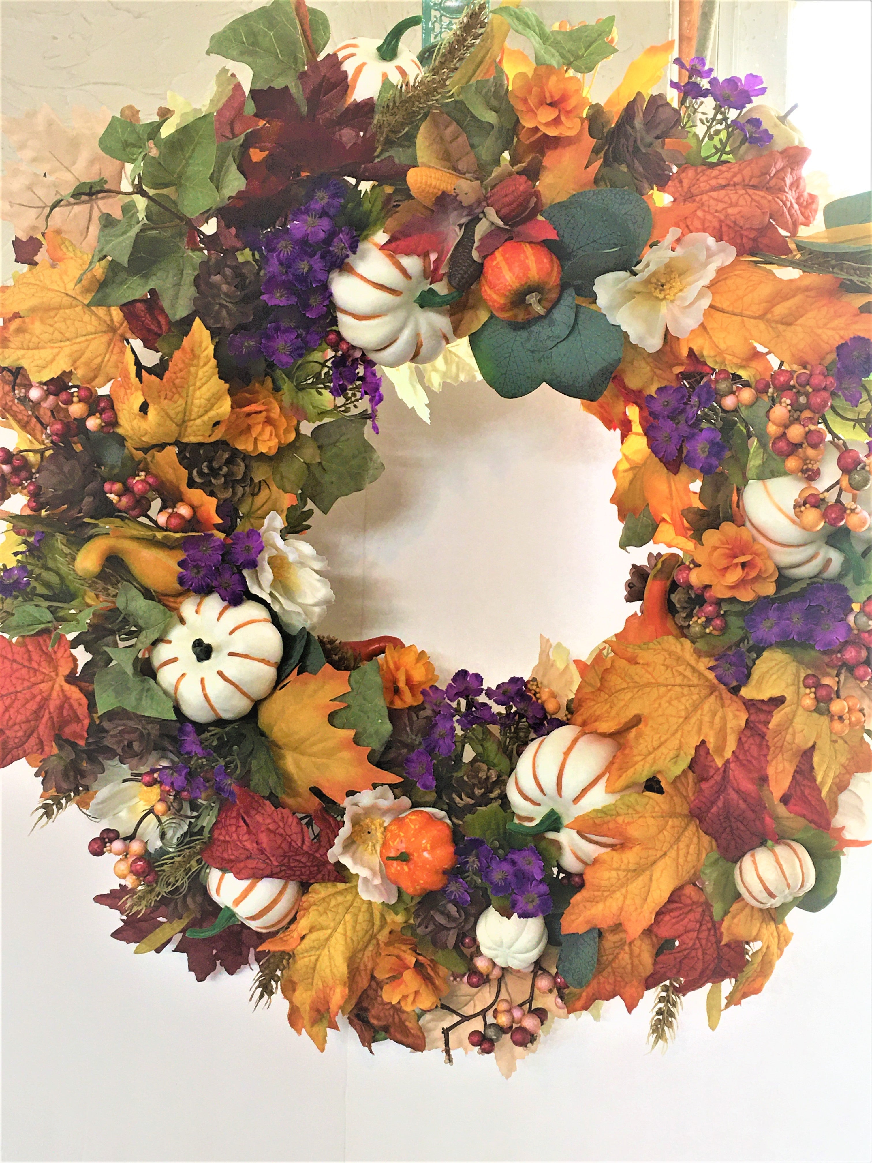 Fall Harvest Berry Wreath,  26"