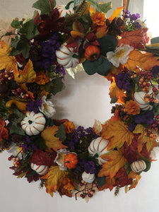 Fall Harvest Berry Wreath,  26"
