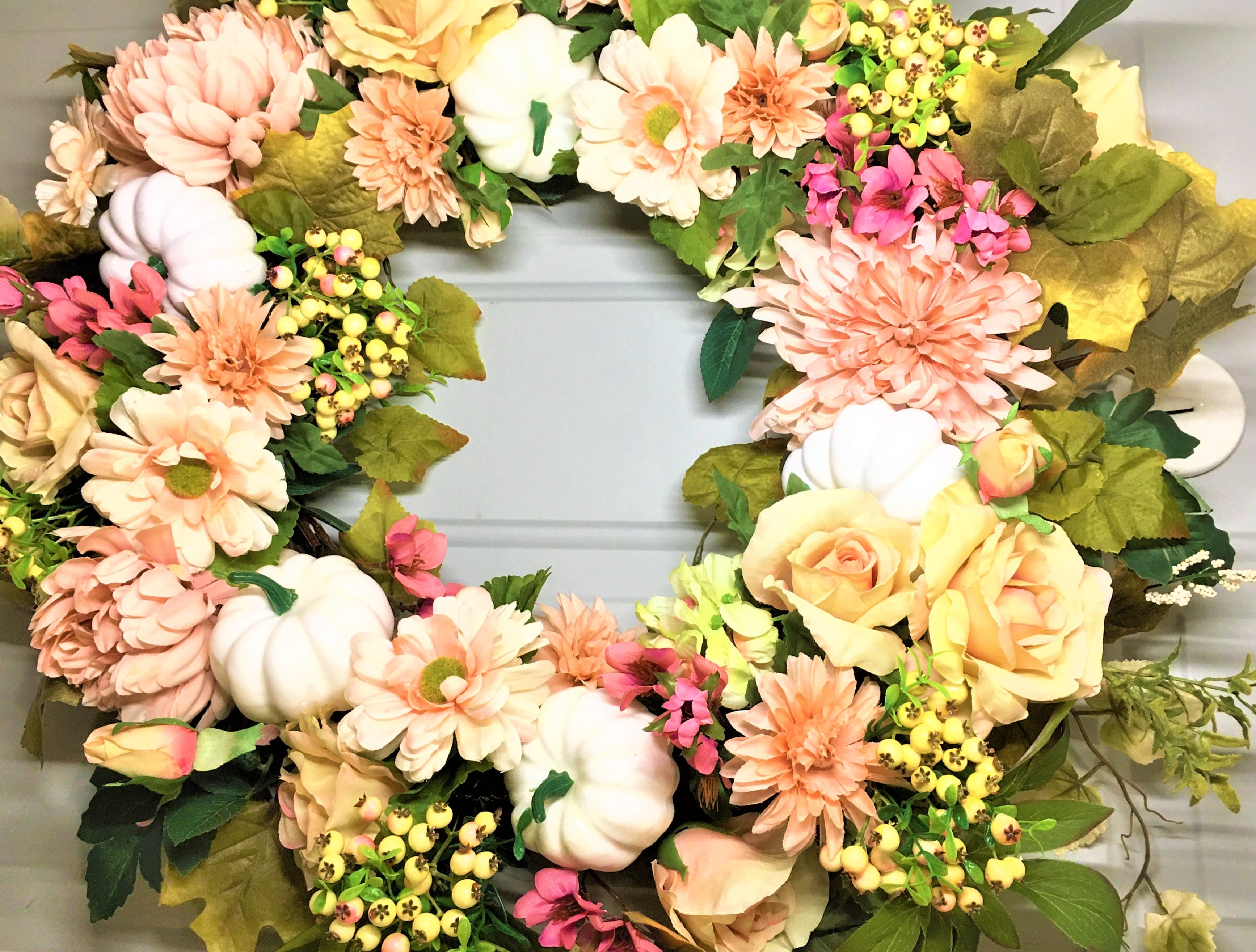 Autumn Rose-Mum 27" Fall Wreath- Seasonal Wreath