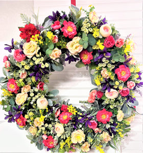 Harmony Spring  Color Wreath  30"
