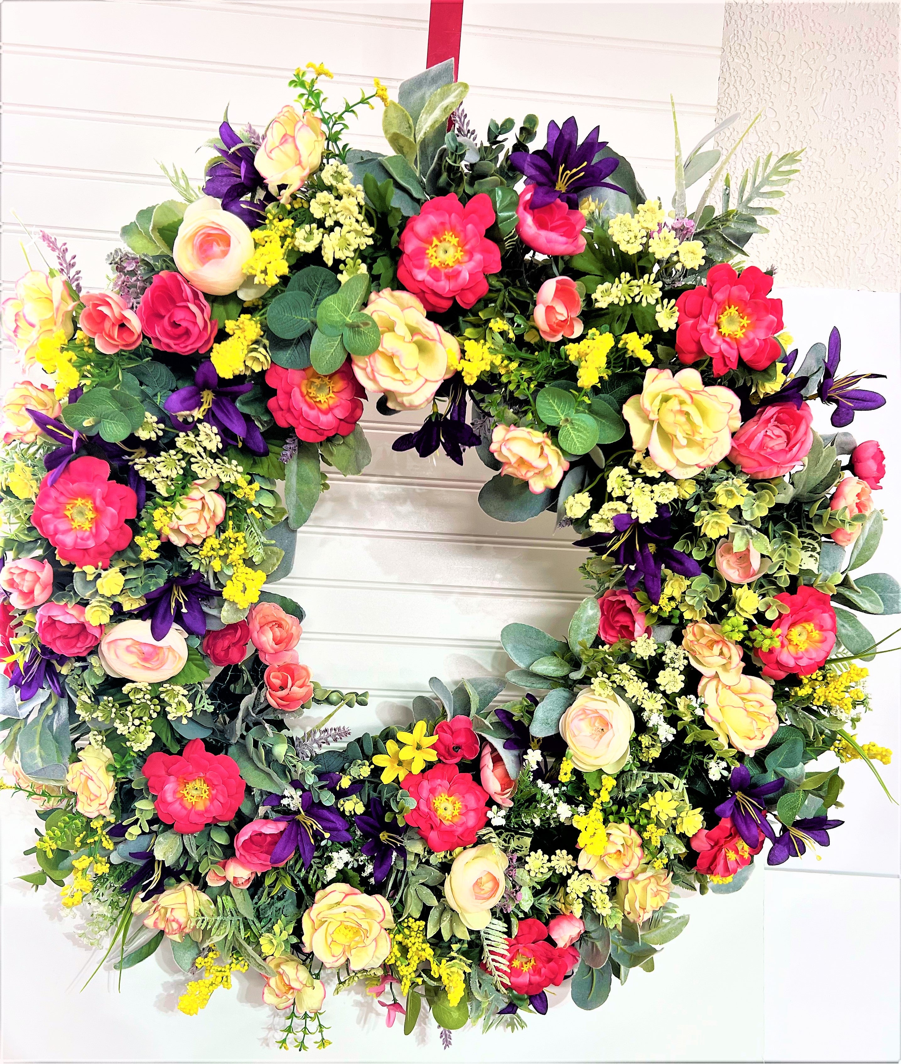 Spring Wreath, Garden Wreath, Mother's Day Wreath, Floral Wreath, Welcome  Wreath, Front Door Wreath, Elegant Spring Wreath, Summer Wreath