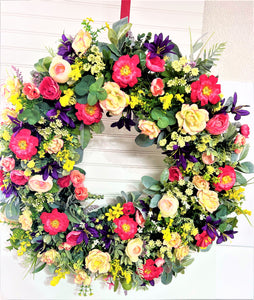 Harmony Spring  Color Wreath  30"