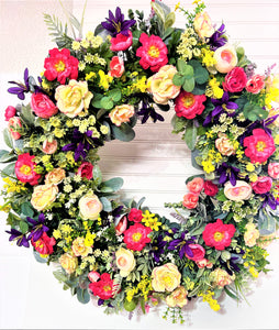 Harmony Spring  Color Wreath  30"