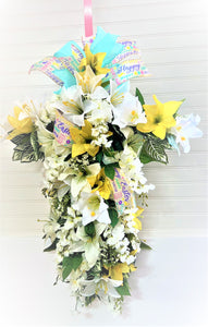 Easter Cross Wreath 32" L X 23" W X 6" Depth