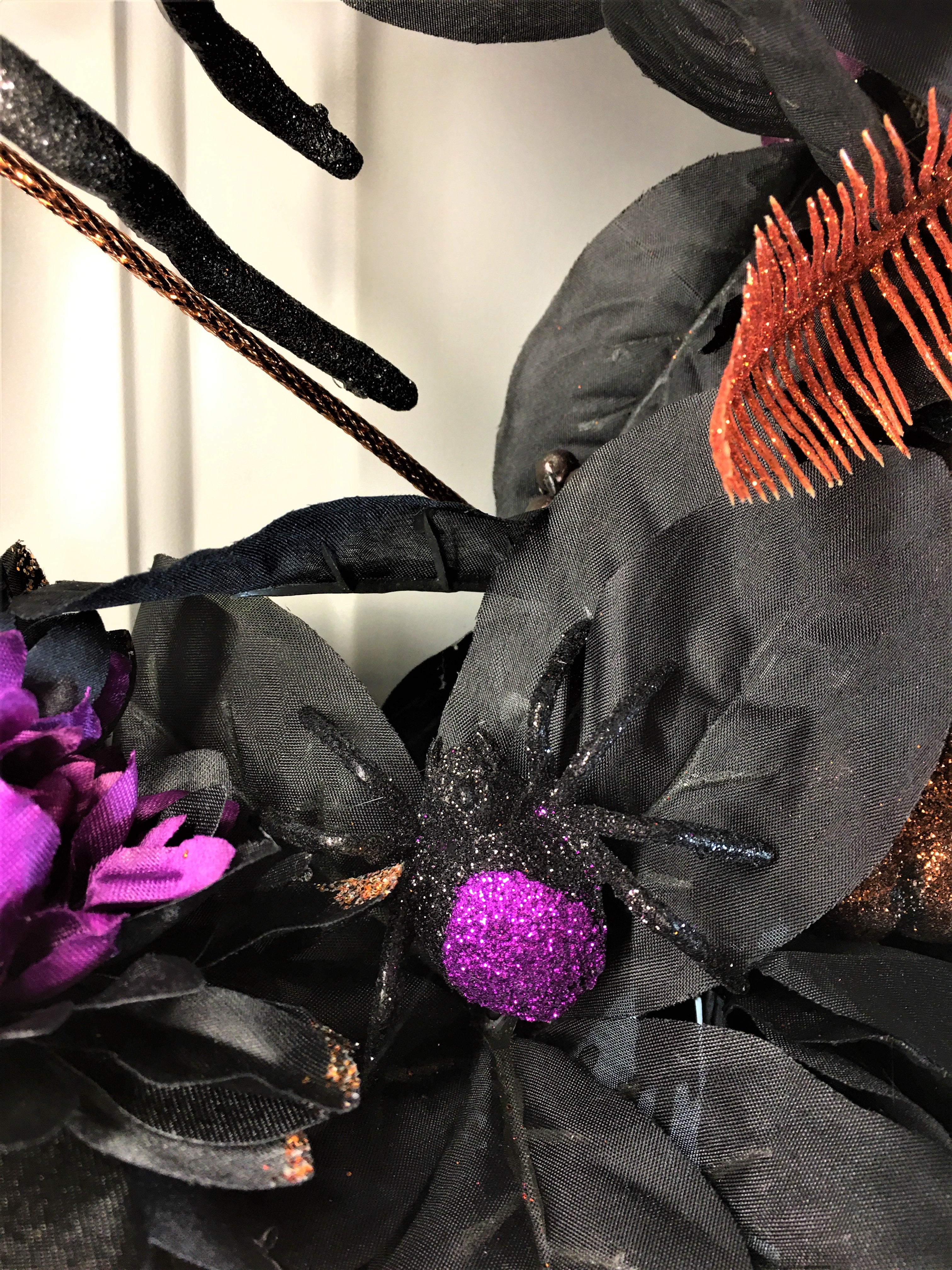 Spider Halloween Wreath 22"