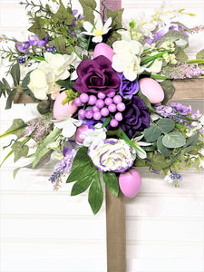 Eeaster-Joy To The World Easter Cross 24" L X 15" W