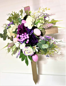 Eeaster-Joy To The World Easter Cross 24" L X 15" W