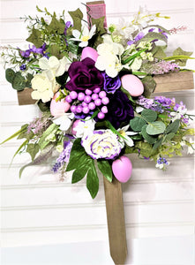 Eeaster-Joy To The World Easter Cross 24" L X 15" W