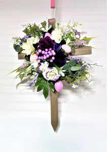 Eeaster-Joy To The World Easter Cross 24" L X 15" W