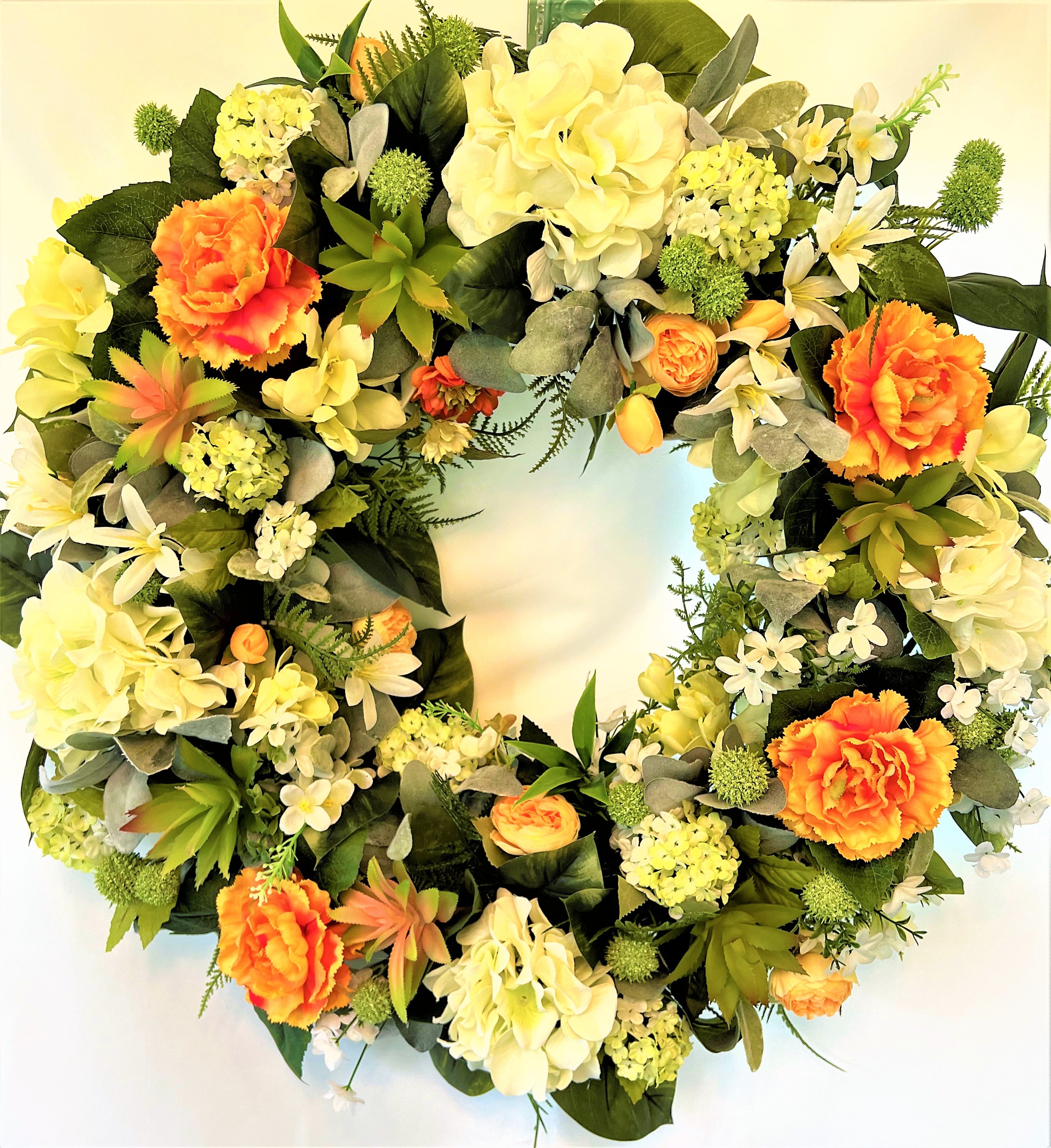 Forget-Me-Not Luxury Wreath- Spring-Summer- Front Door Wreath 28"