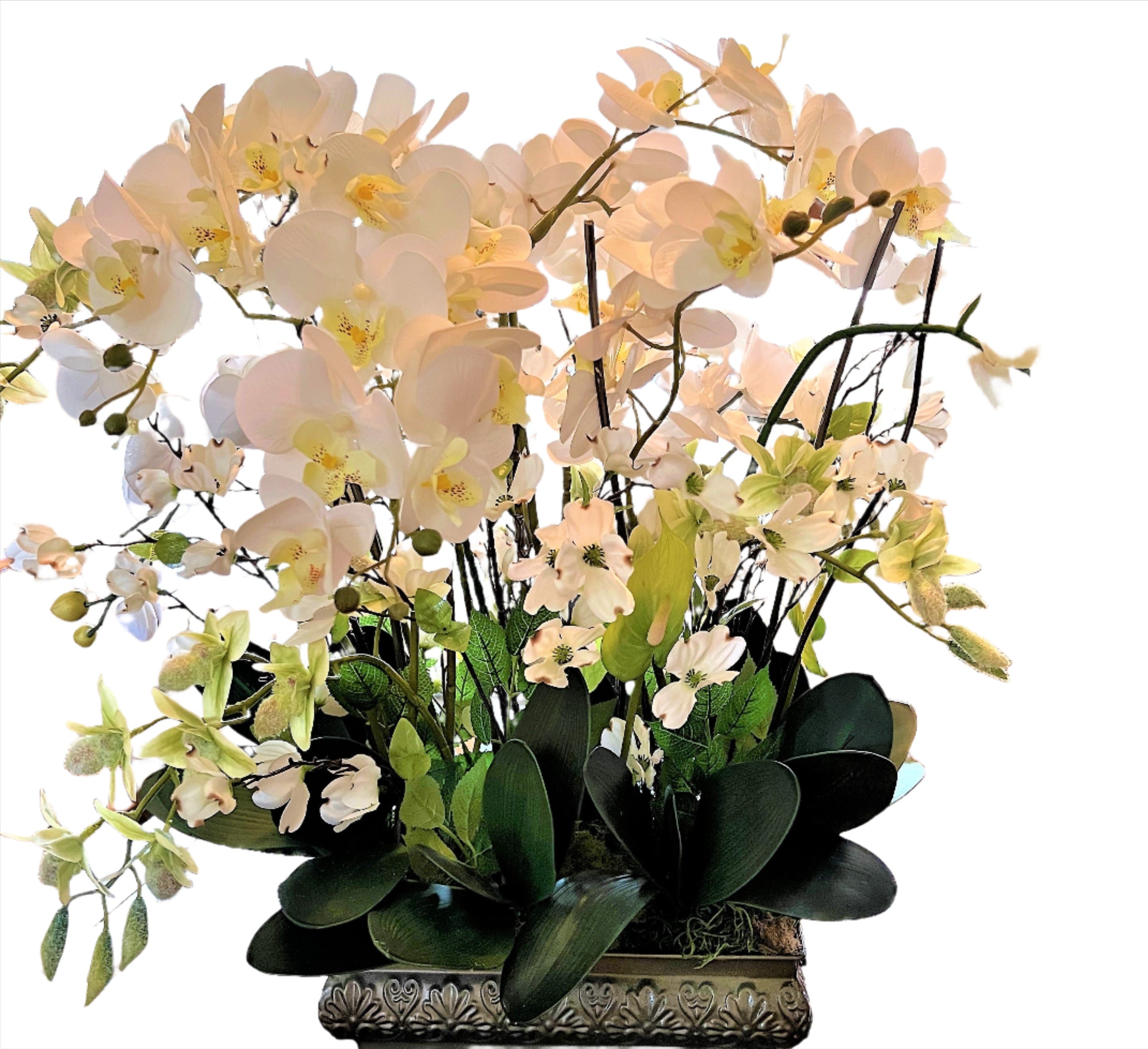 Centerpiece- Exotic & Graceful Orchid Centerpiece, 25"H X 30W X12" Base